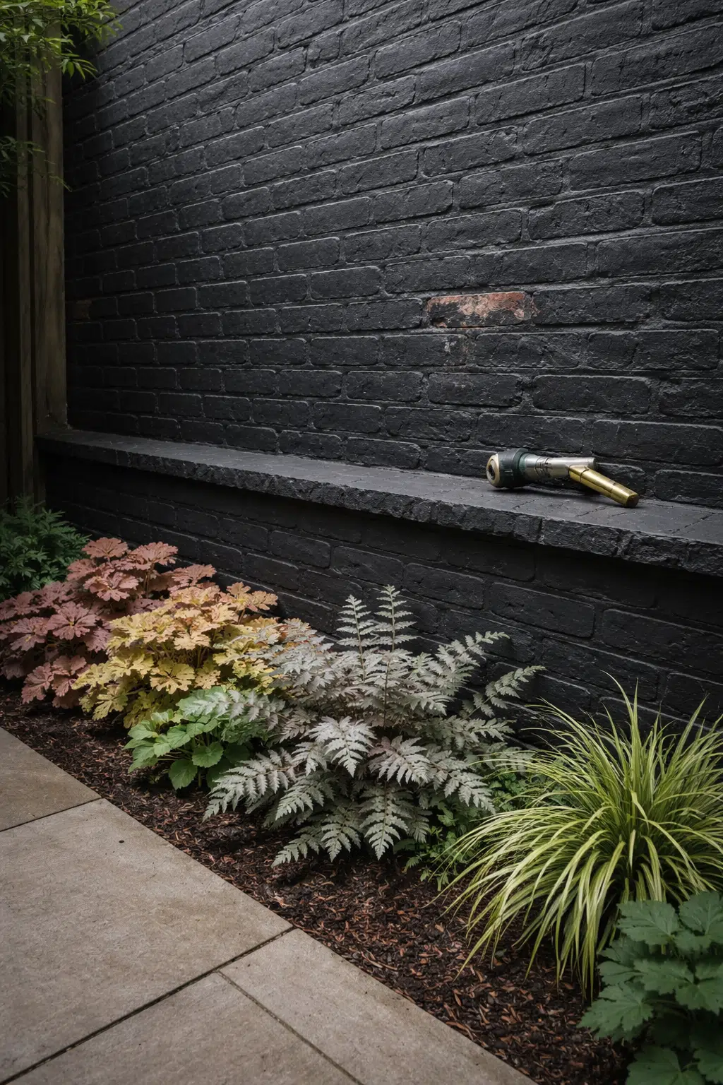 ### 18. Heuchera, Japanese Fern and Grass Border