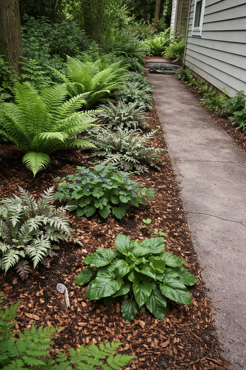 ### 10. Fern and Japanese Painted Fern Border