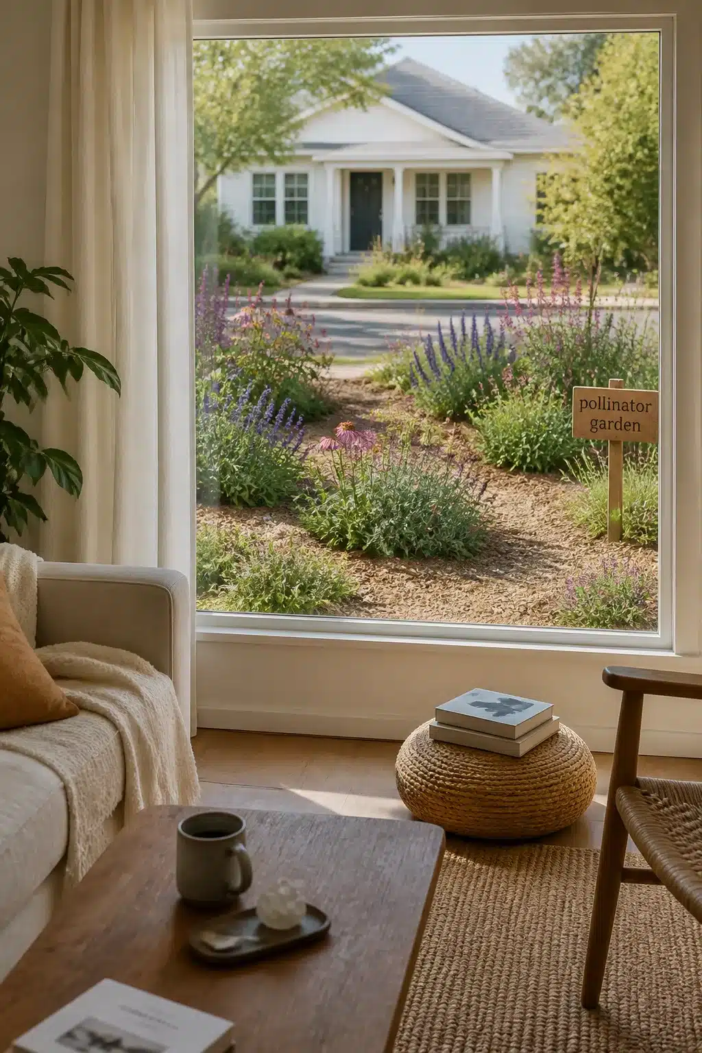 Pollinator Garden with Gravel Mulch